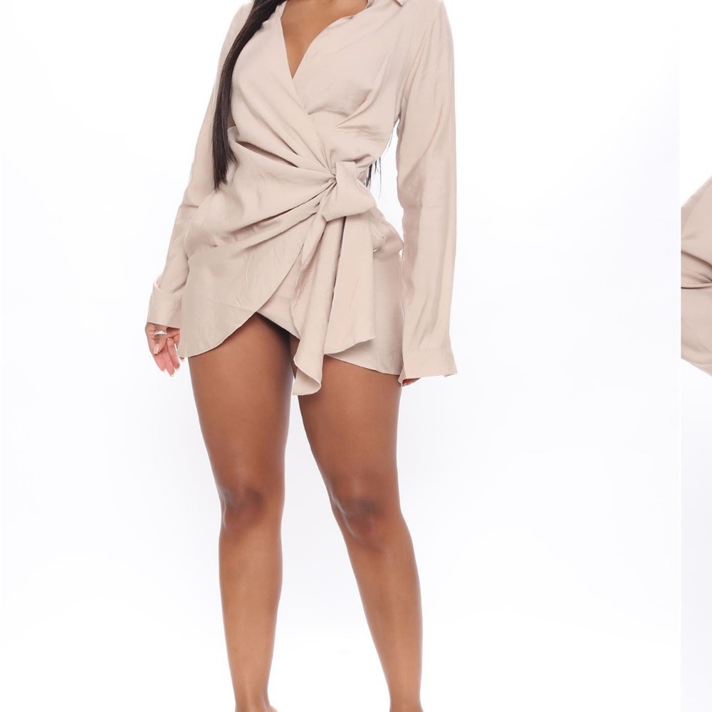 Fashion Nova Tan Mini Dress
